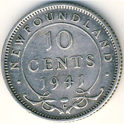Ньюфаундленд, 10 центов (1938–1944 г.)