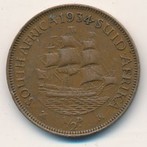 South Africa, 1/2 penny, 1931–1936