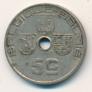 Бельгия, 5 сентим (1938–1939 г.)