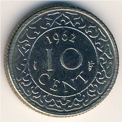 Суринам, 10 центов (1962–1986 г.)
