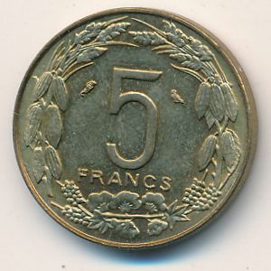 Equatorial African States, 5 francs, 1965–1973