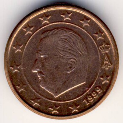 Belgium, 1 euro cent, 1999–2007