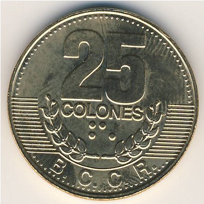 Costa Rica, 25 colones, 1995