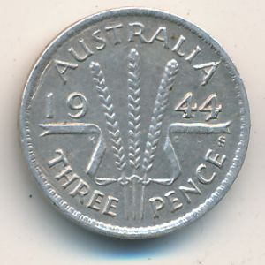 Австралия, 3 пенса (1938–1944 г.)