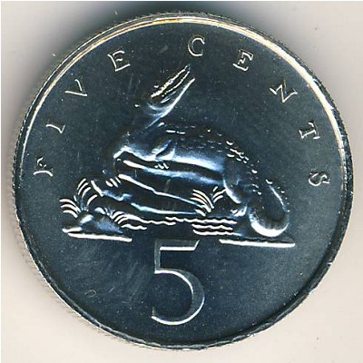 Jamaica, 5 cents, 1971–1984