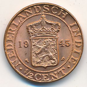 Netherlands East Indies, 1/2 cent, 1933–1945
