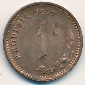 Rhodesia, 1 cent, 1970–1977