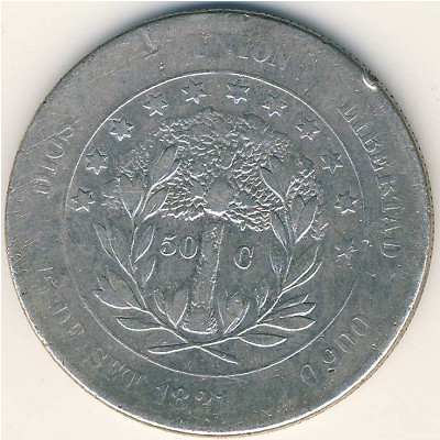 Honduras, 50 centavos, 1871