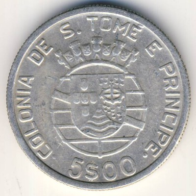 Sao Tome and Principe, 5 escudos, 1939–1948