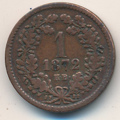 Hungary, 1 krajczar, 1868–1873