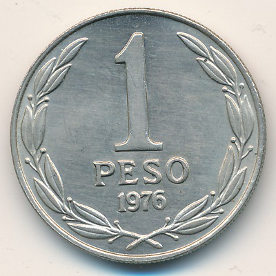 Chile, 1 peso, 1976–1977