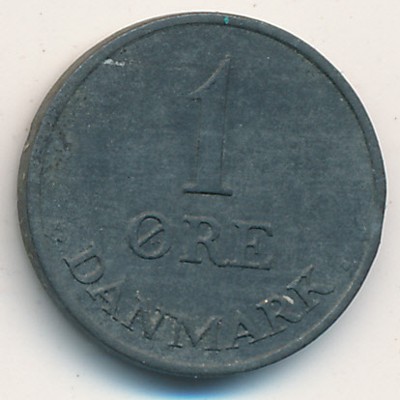 Denmark, 1 ore, 1948–1955