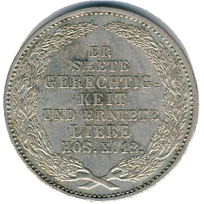 Saxony, 1/6 thaler, 1854
