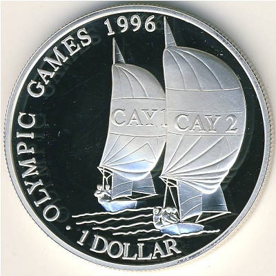 Cayman Islands, 1 dollar, 1996
