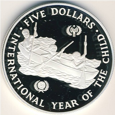 Solomon Islands, 5 dollars, 1983