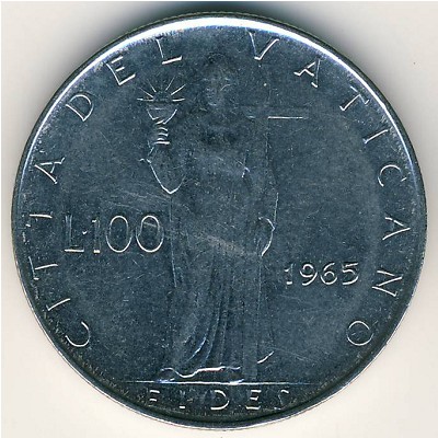 Ватикан, 100 лир (1964–1965 г.)