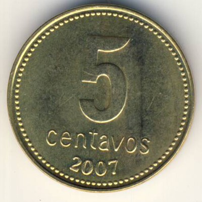 Argentina, 5 centavos, 1992–2005