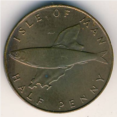 Isle of Man, 1/2 penny, 1976–1979