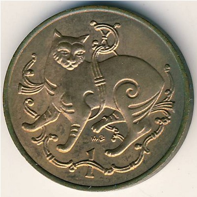 Остров Мэн, 1 пенни (1980–1983 г.)