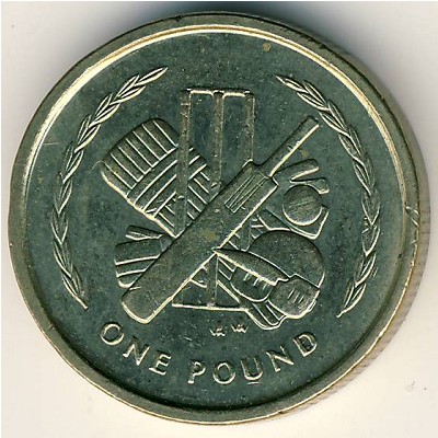 Остров Мэн, 1 фунт (1996–1997 г.)