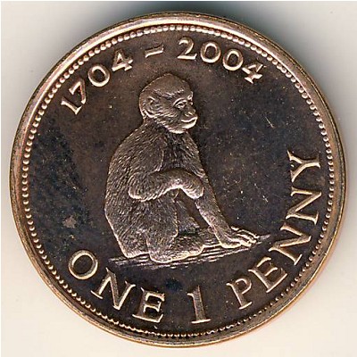Gibraltar, 1 penny, 2004