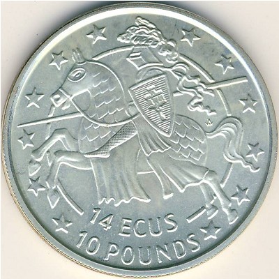 Гибралтар, 14 экю - 10 фунтов (1992–1993 г.)