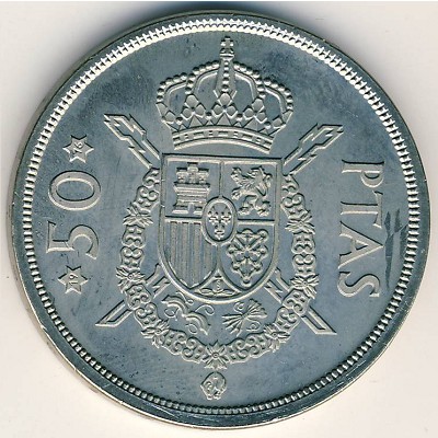 Spain, 50 pesetas, 1975