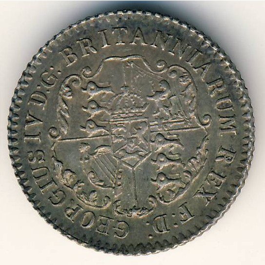 British West Indies, 1/16 dollar, 1820–1822