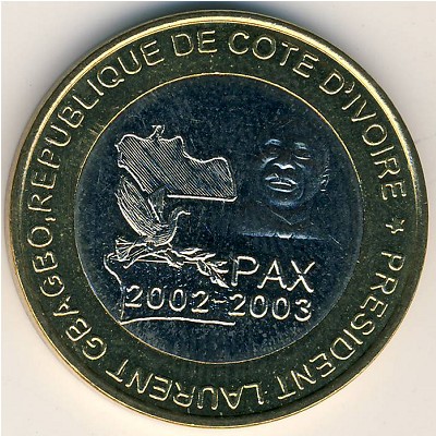 Ivory Coast., 6000 francs CFA, 2003