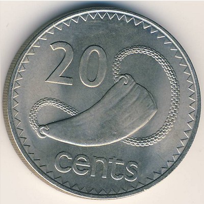 Fiji, 20 cents, 1969–1985