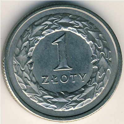 Poland, 1 zloty, 1990–2016