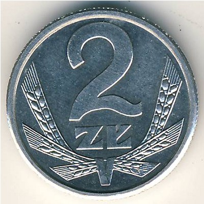 Poland, 2 zlote, 1989–1990