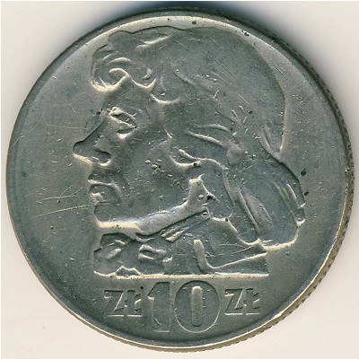 Poland, 10 zlotych, 1959–1966