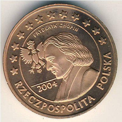 Poland., 5 euro cent, 2004