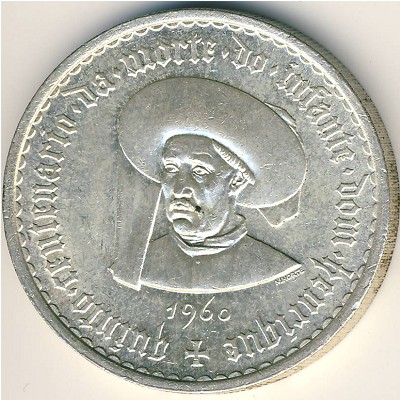 Portugal, 20 escudos, 1960