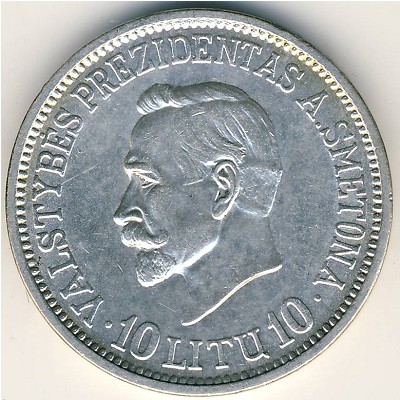Lithuania, 10 litu, 1938