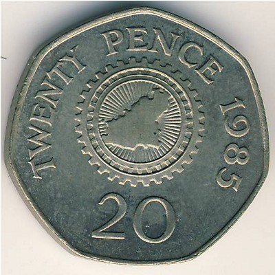 Гернси, 20 пенсов (1985–1997 г.)