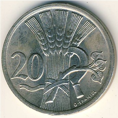 Czechoslovakia, 20 haleru, 1921–1938