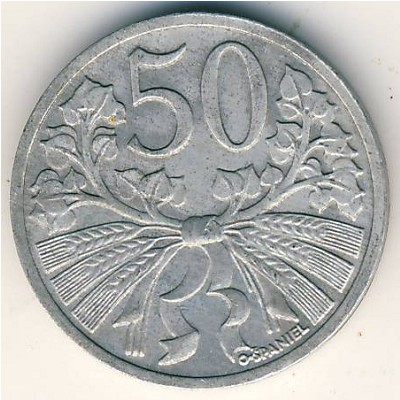 Czechoslovakia, 50 haleru, 1951–1953