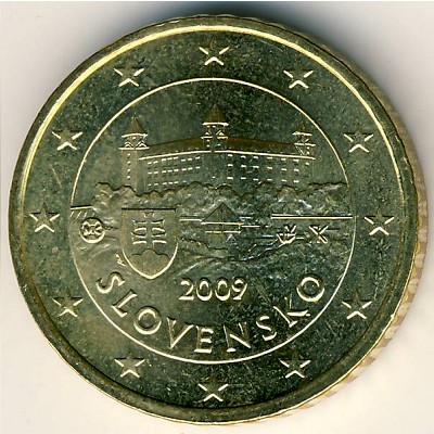Slovakia, 50 euro cent, 2009–2013