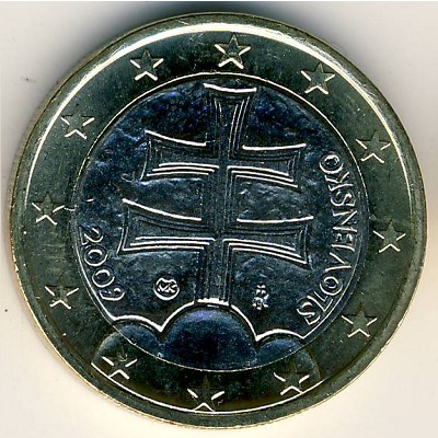Slovakia, 1 euro, 2009