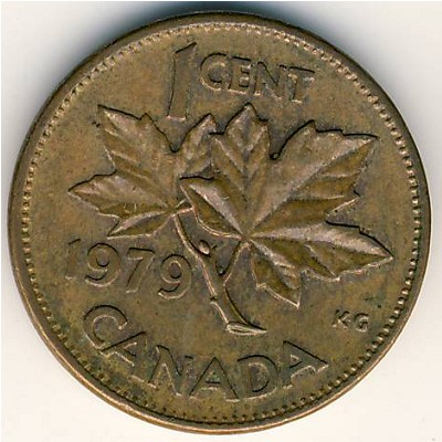 Canada, 1 cent, 1978–1979