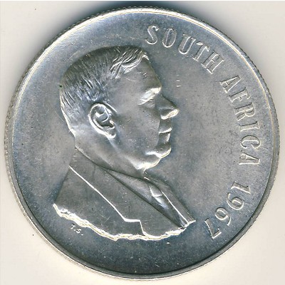 South Africa, 1 rand, 1967
