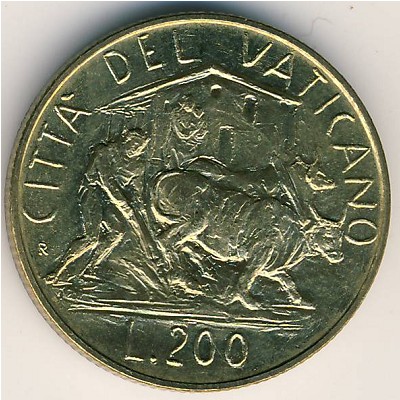 Vatican City, 200 lire, 1982