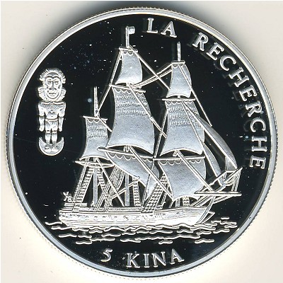 Papua New Guinea, 5 kina, 1997