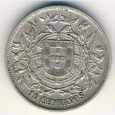 Portugal, 10 centavos, 1915