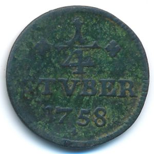 Wied-Runkel, 1/4 stuber, 1751–1758
