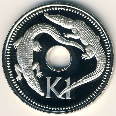 Папуа - Новая Гвинея, 1 кина (1975–1999 г.)