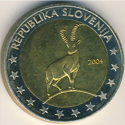Slovenia., 2 euro, 2004