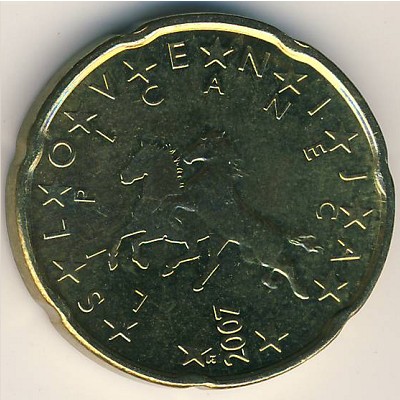 Slovenia, 20 euro cent, 2007–2013